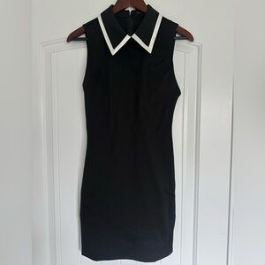 Alice and Olivia black dress with collar size 4